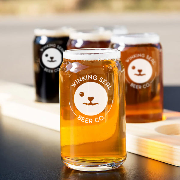 Winking Seal Beer Co.™ Branded Beer Can Glass - Taster