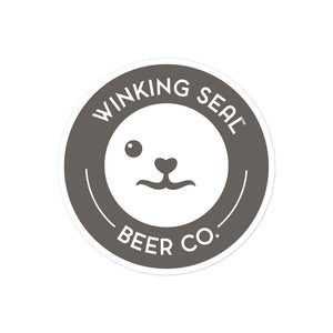 Winking Seal Beer Co.™ Logo Sticker (Grey)